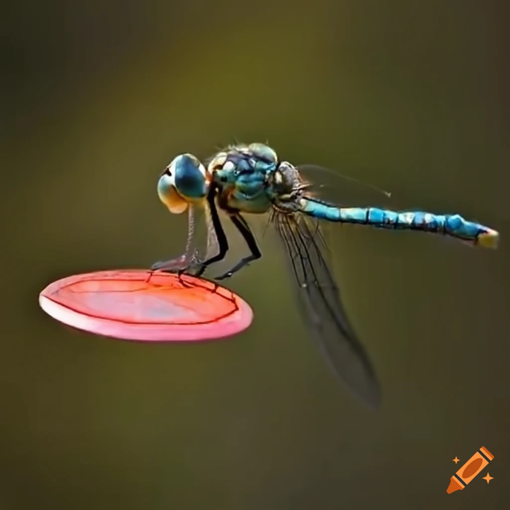 dragonfly playing frisbee