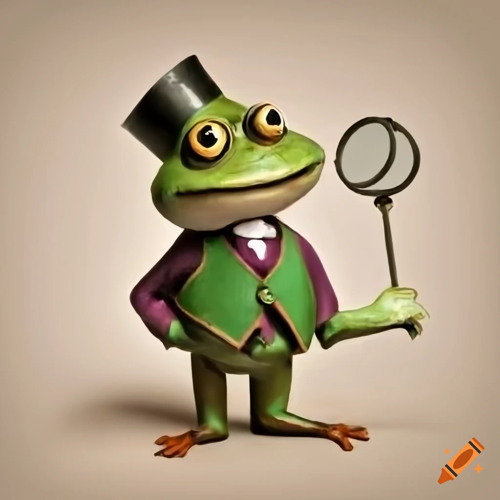 illustration of a sophisticated French frog