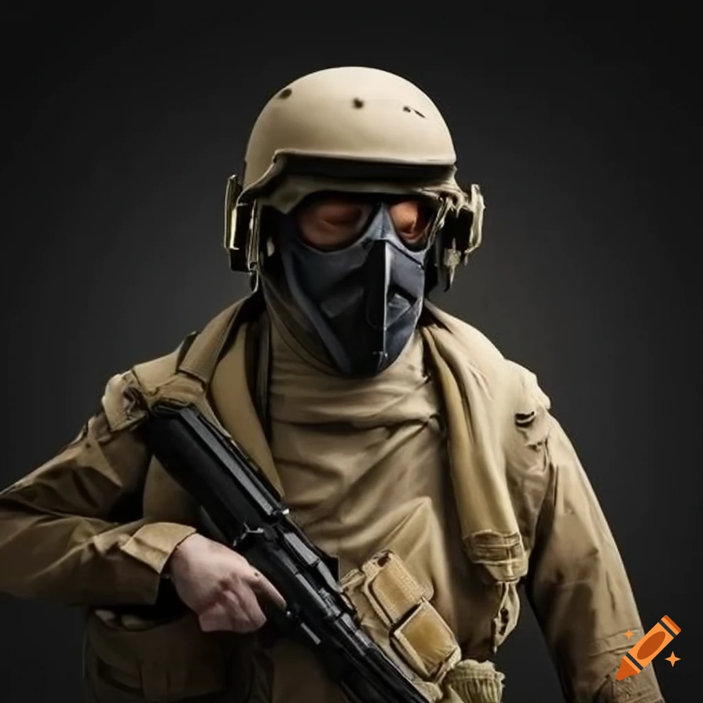 image of a modern colonial soldier in tactical gear