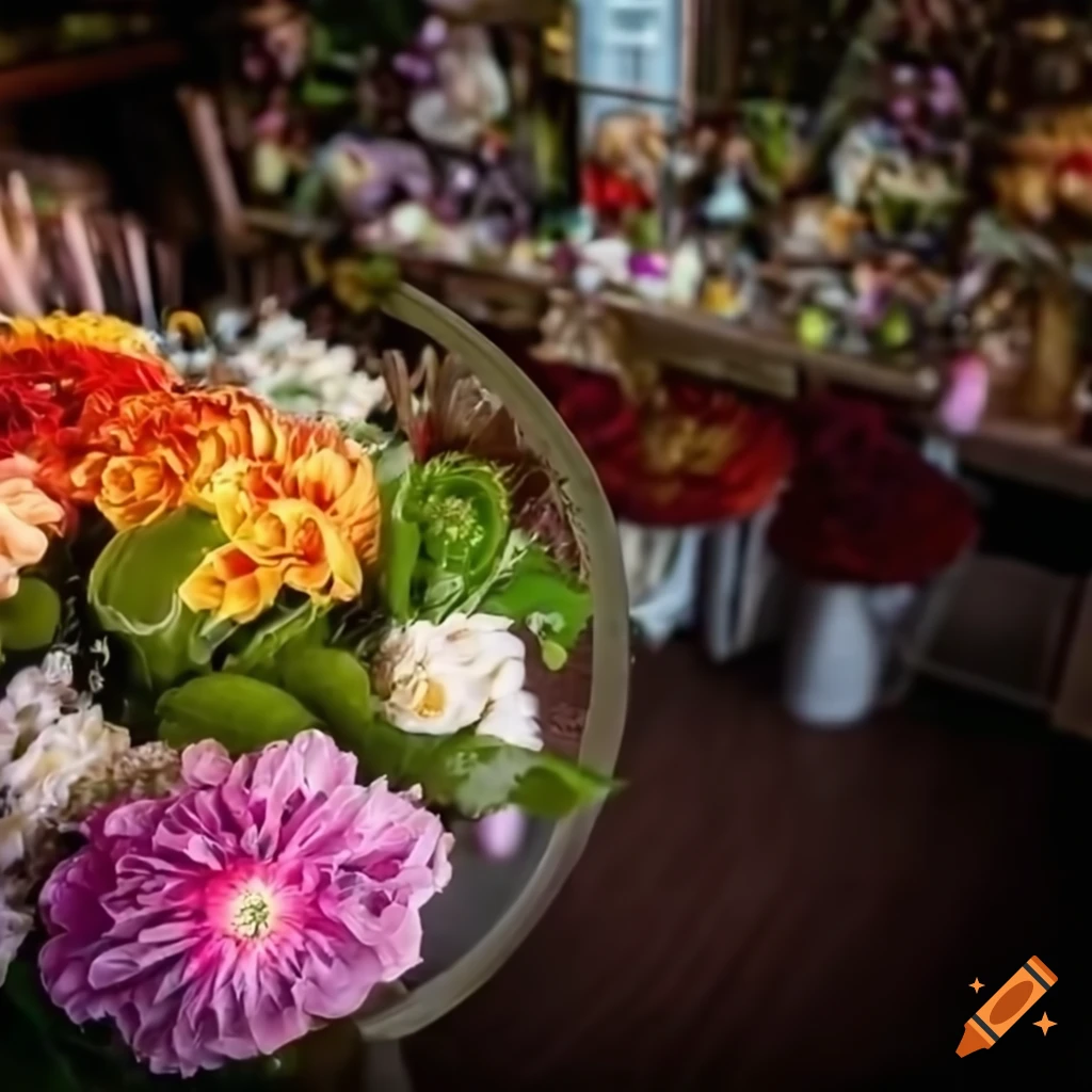 360​​ photo of a flower shop in the 1920s