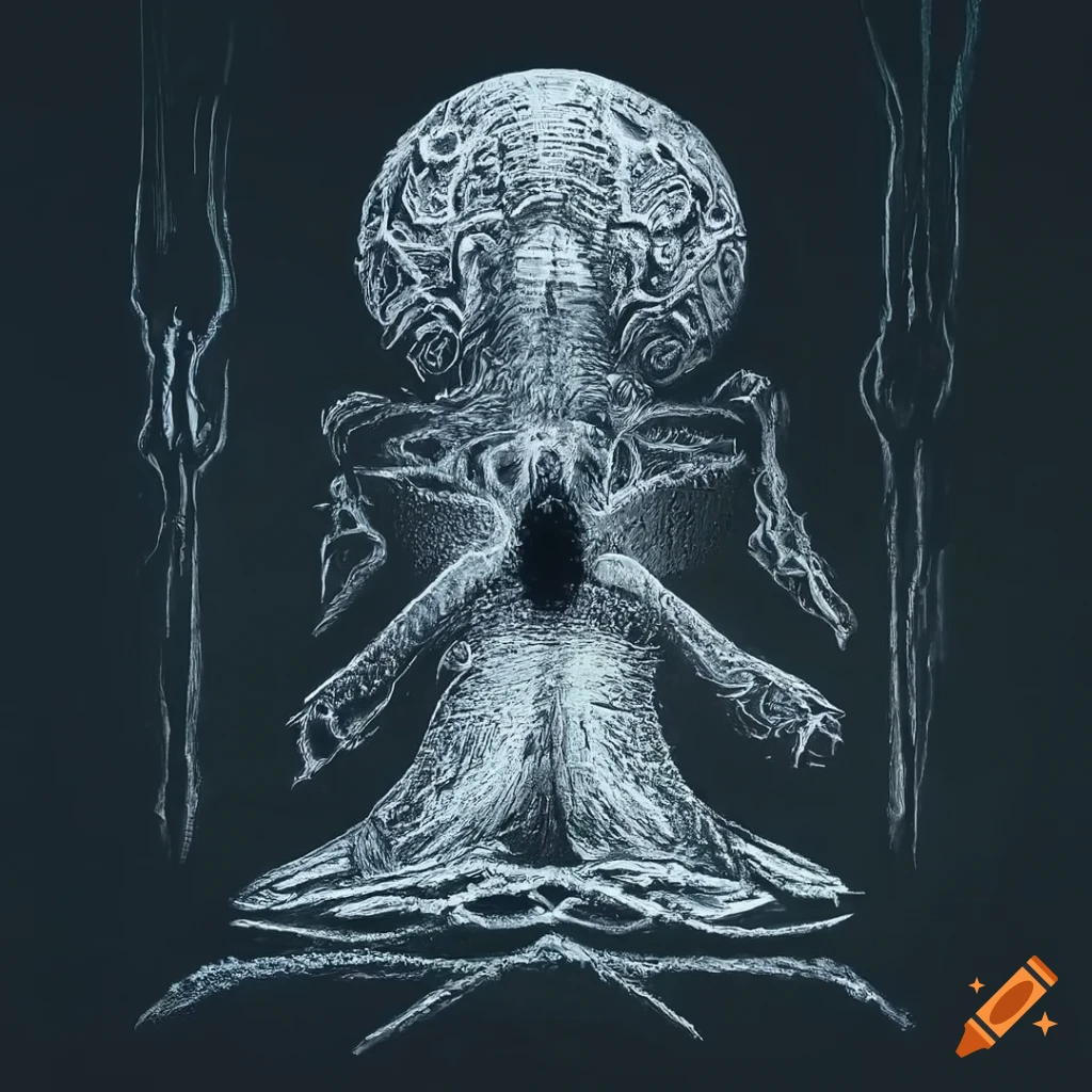 detailed chalk drawing depicting fear and anxiety