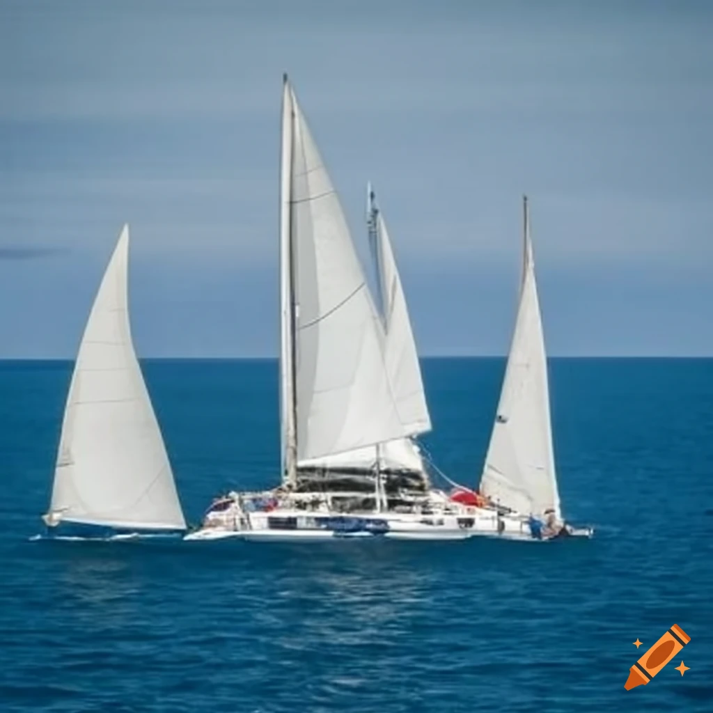 Iroquois catamaran sailing near Scotland
