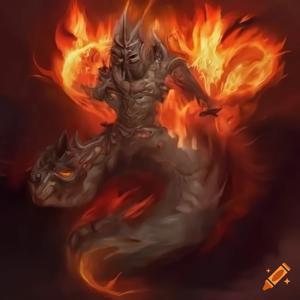 artwork of a fire elemental