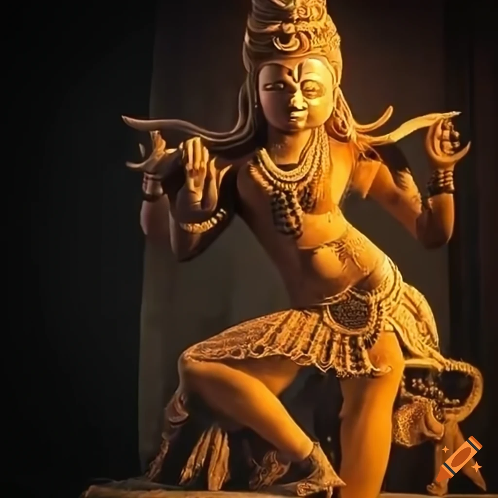 artwork of Lord Shiva dancing on Mount Kailash