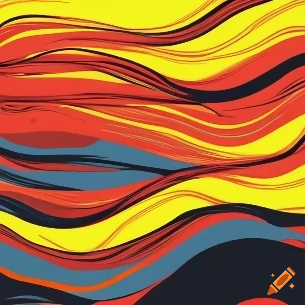 colorful abstract squiggly lines