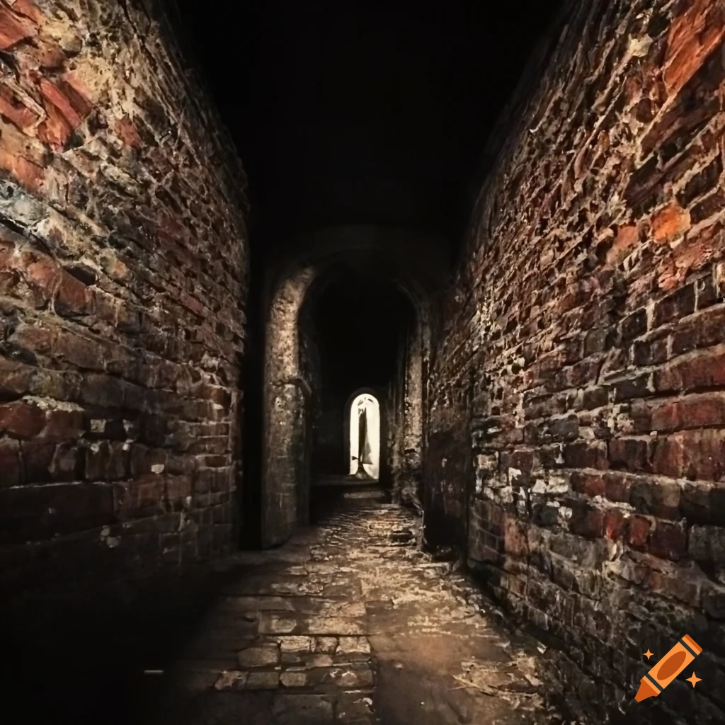 dark and mysterious industrial cellar