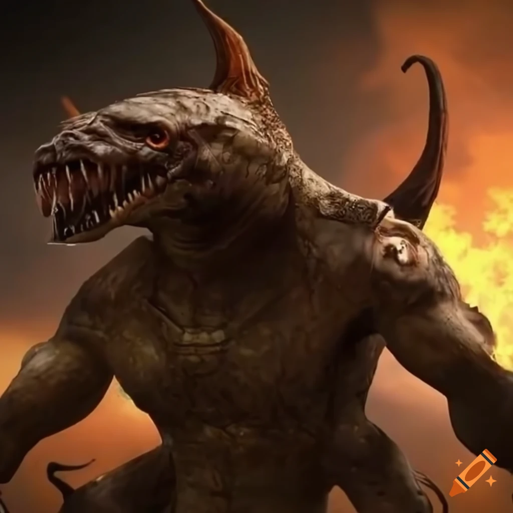high definition image of a detailed Deathclaw monster
