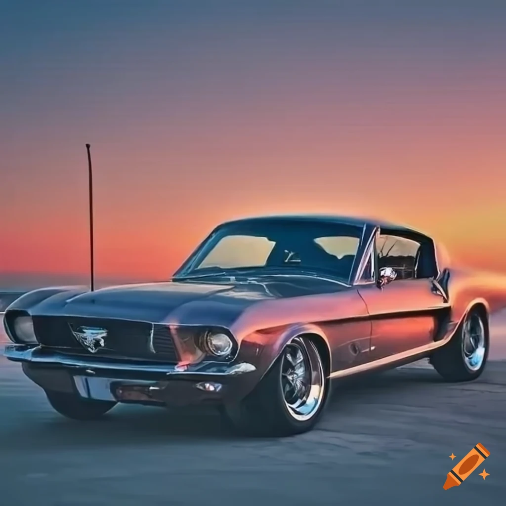 1967 Ford Mustang Fastback in Queens at sunrise