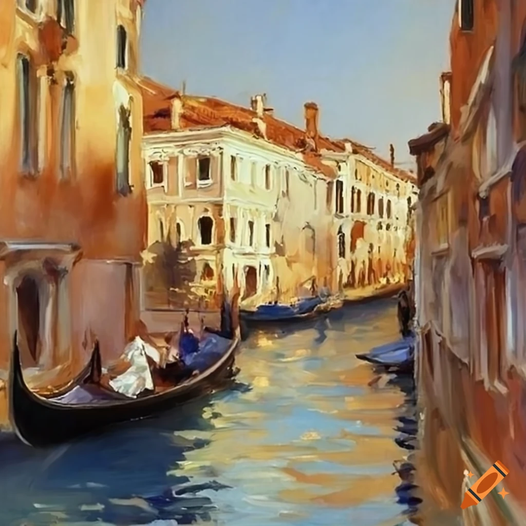 Sargent painting of a gondola in Venice