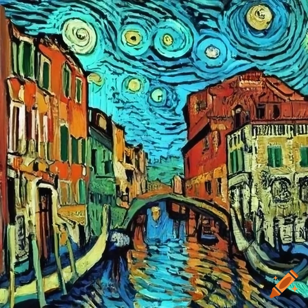 painting of a street in Venice by Vincent van Gogh