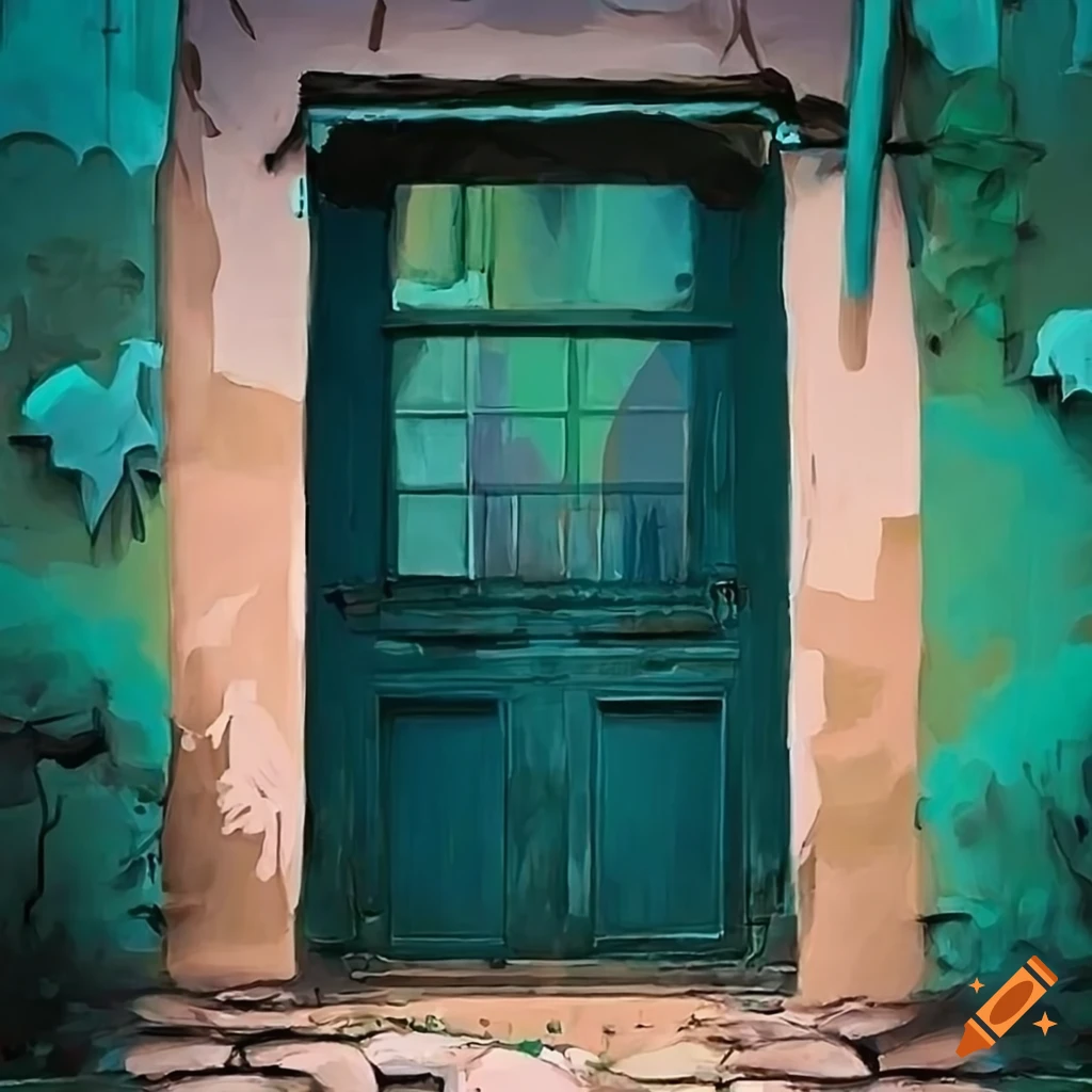 geometric abstract art of a Tuscany courtyard