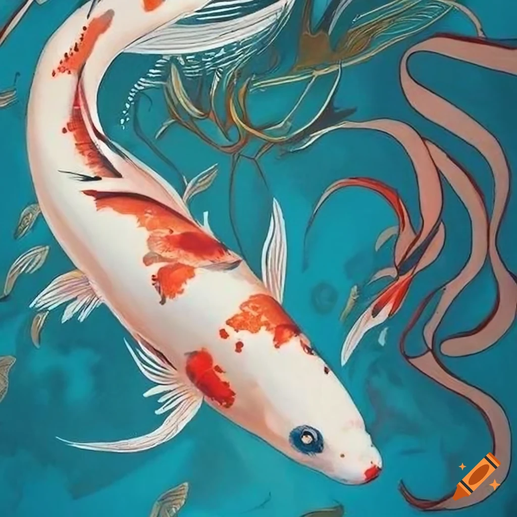 RITHIKA MERCHANT's koi fish woman artwork