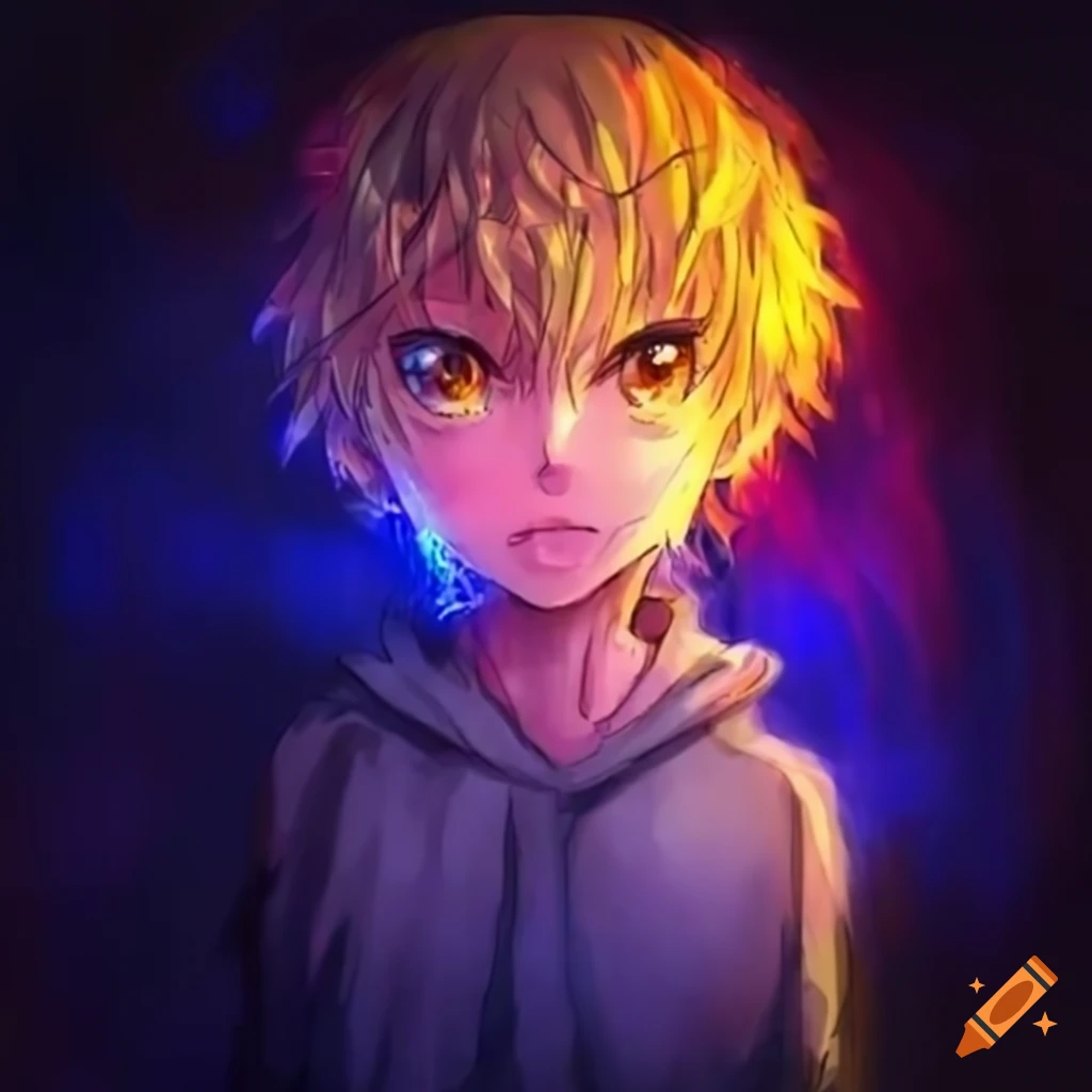 anime character with glowing yellow eyes and psychic powers