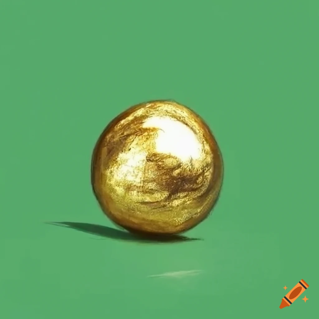 green screen background with a golden orb