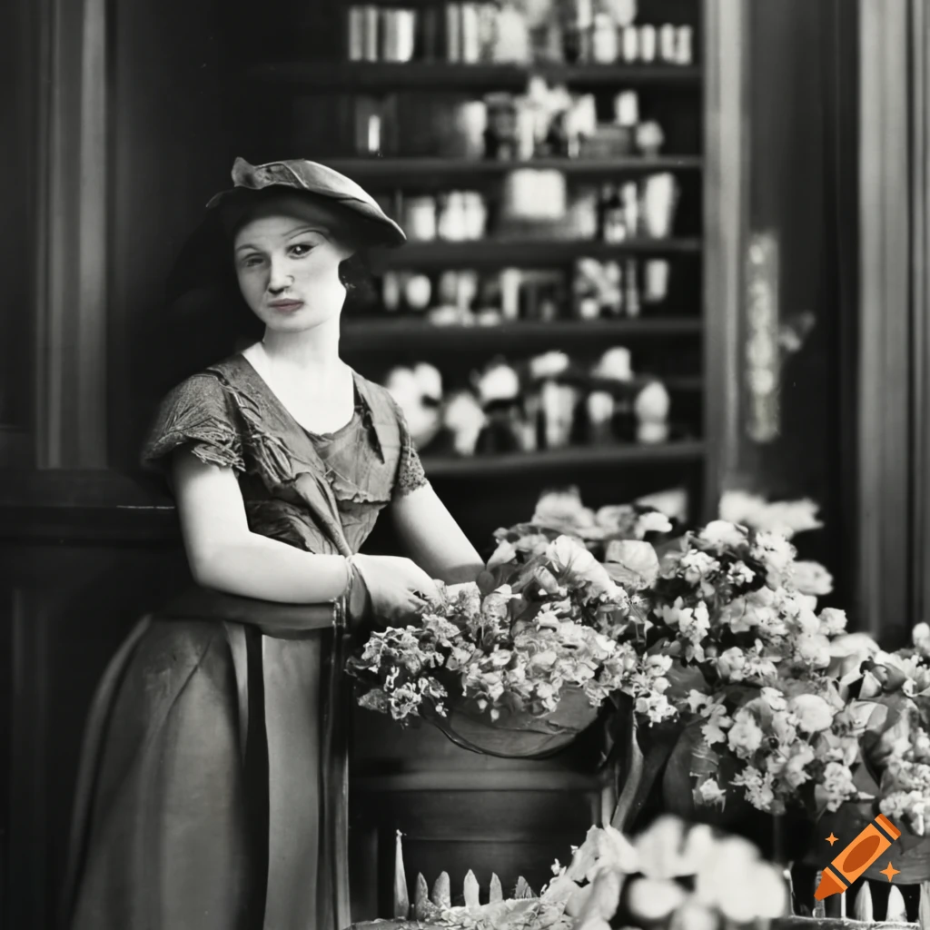 vintage flowers in a shop