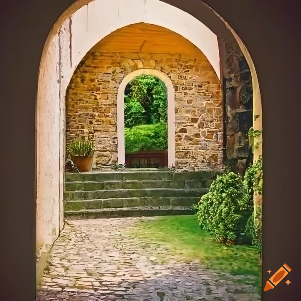 geometric abstract art inspired by Tuscany architecture