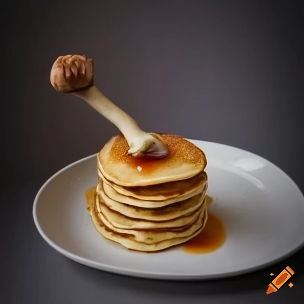 plate of delicious bone-shaped pancakes