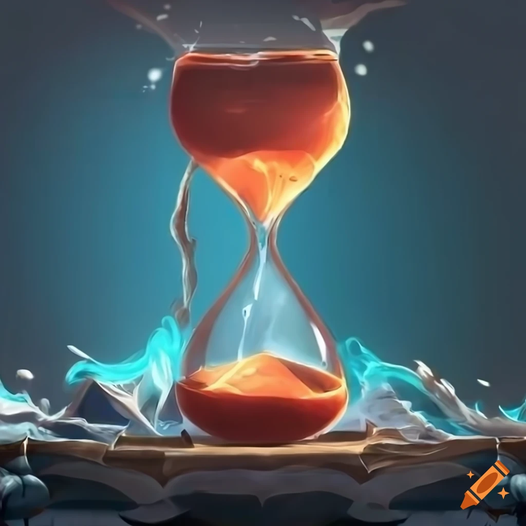 close up of a League of Legends inspired hourglass artwork