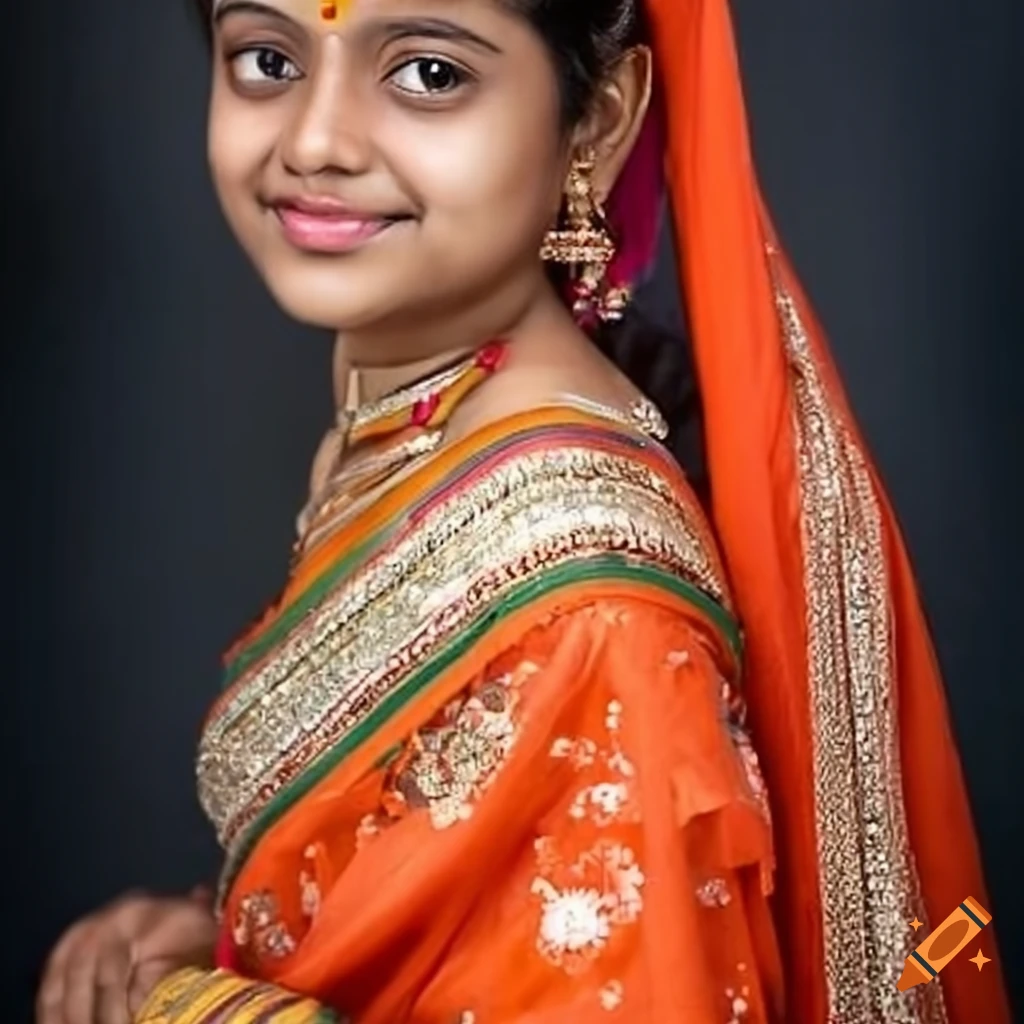Gujarati girl in traditional sari