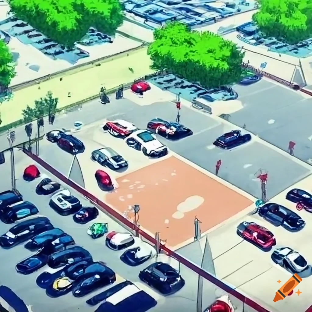 parking lot at the mall