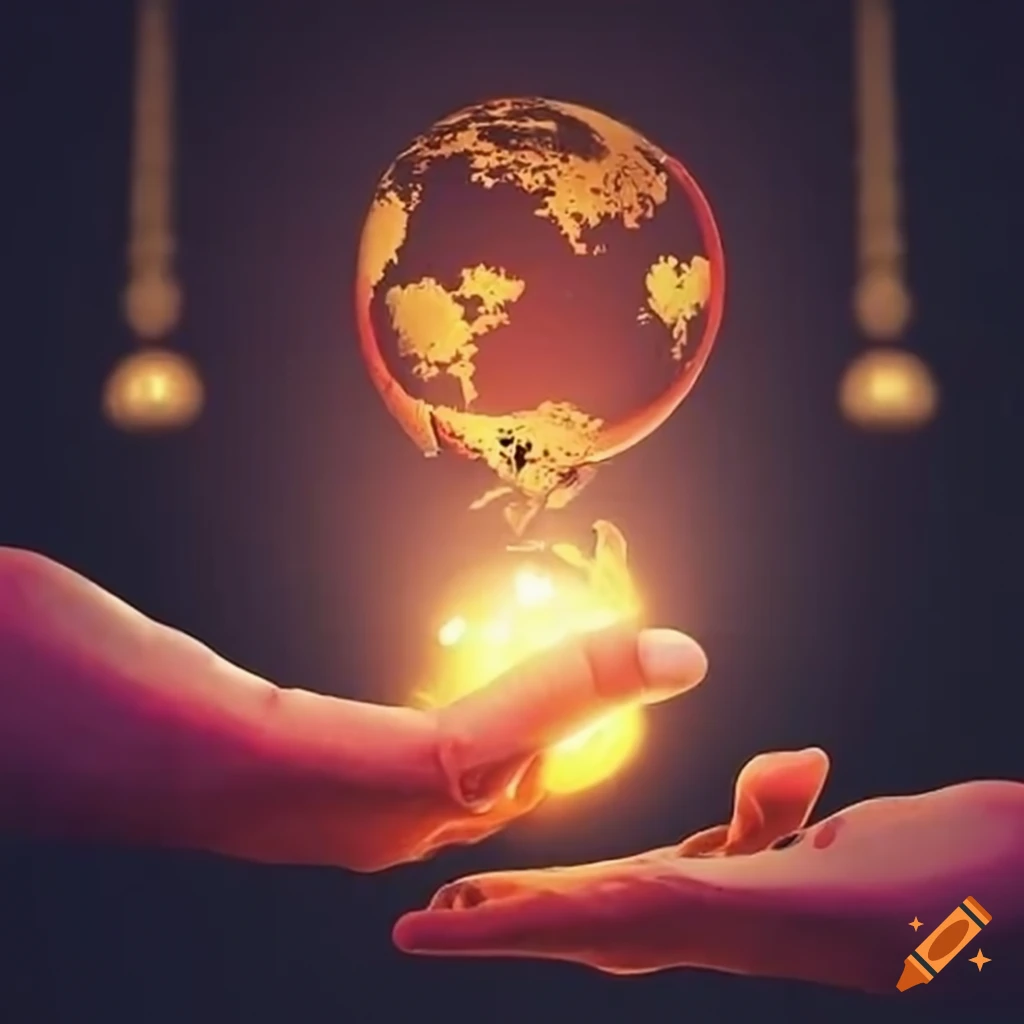 un hombre sosteniendo un globo del mundo