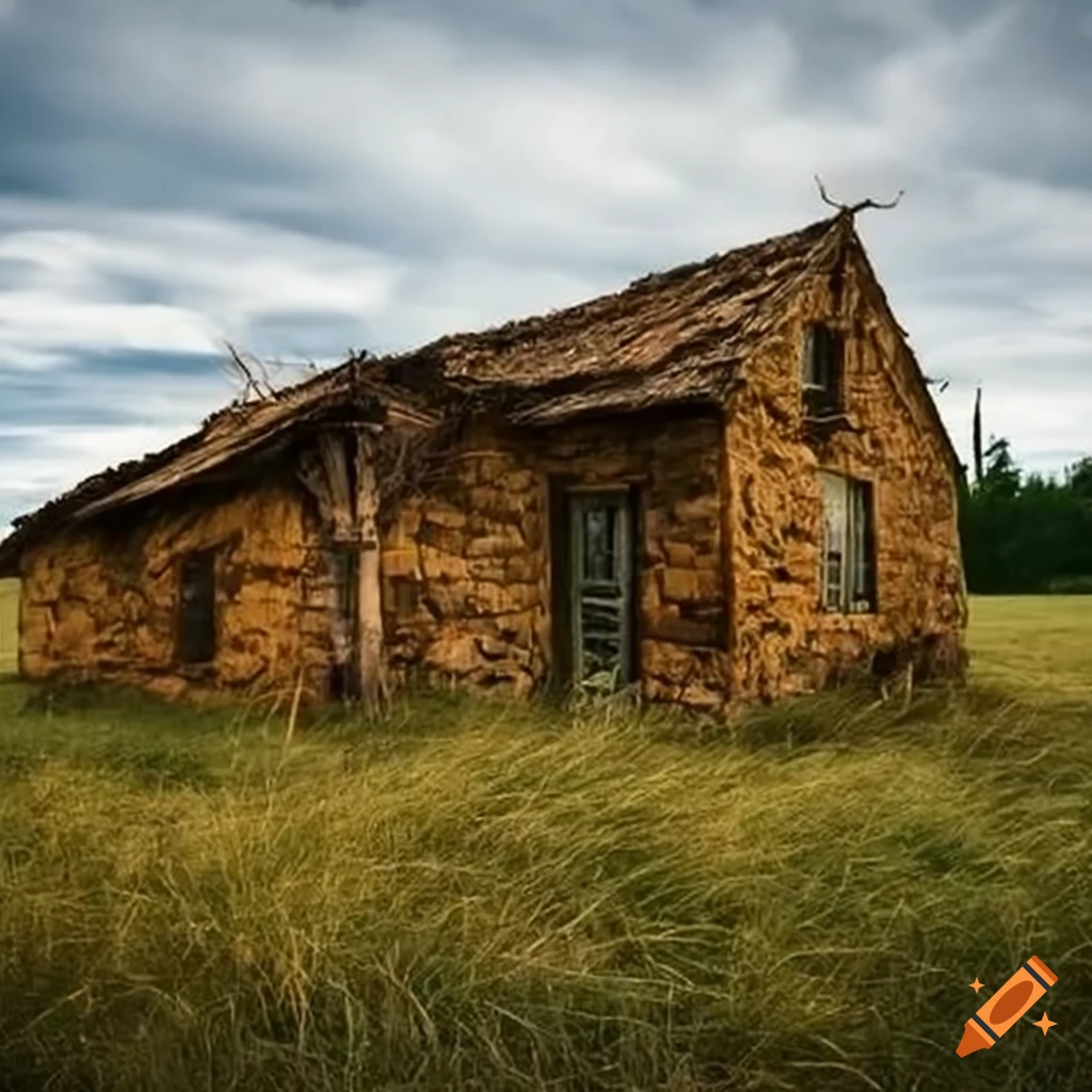 dirt house in a grassy plains