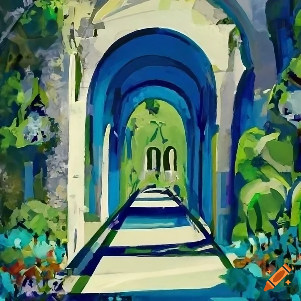 geometric abstract art inspired by Tuscany architecture