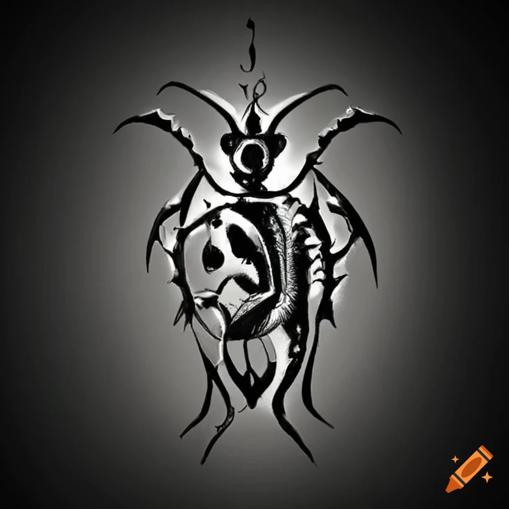 detailed line art bug tattoo design