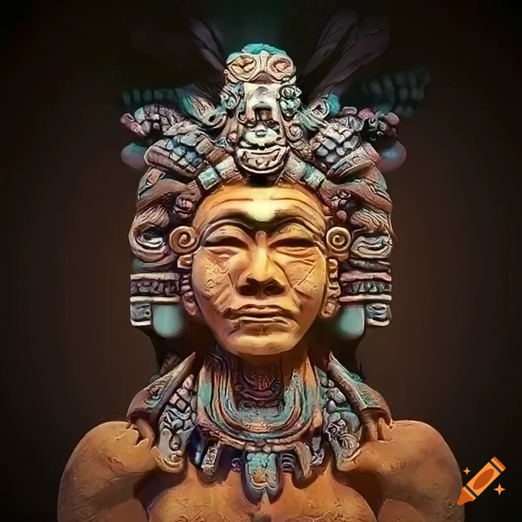 representation of the Mayan God Itzanma