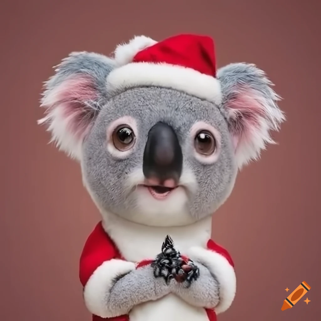 adorable Koala in a festive costume