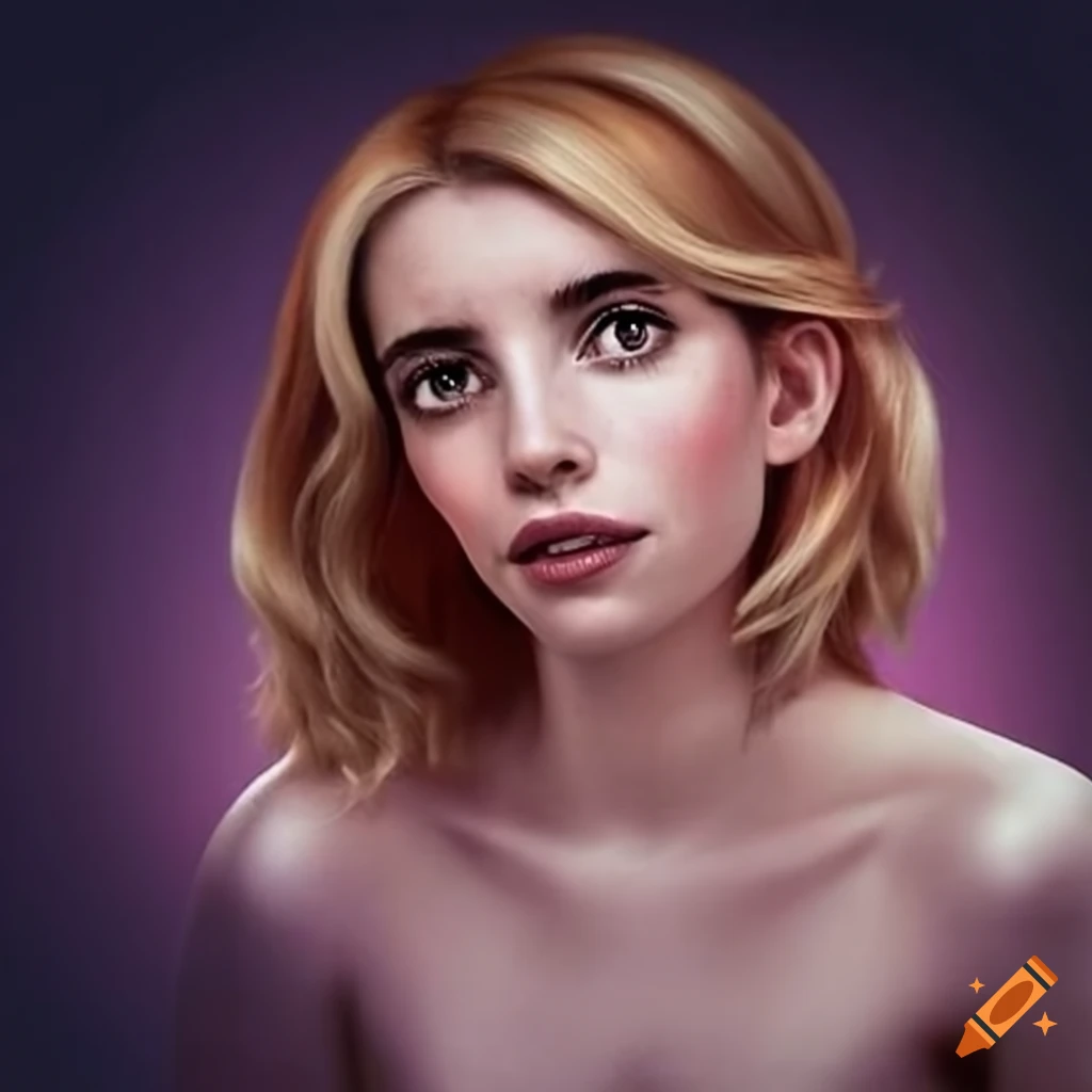 photo of Emma Roberts as angelic figure
