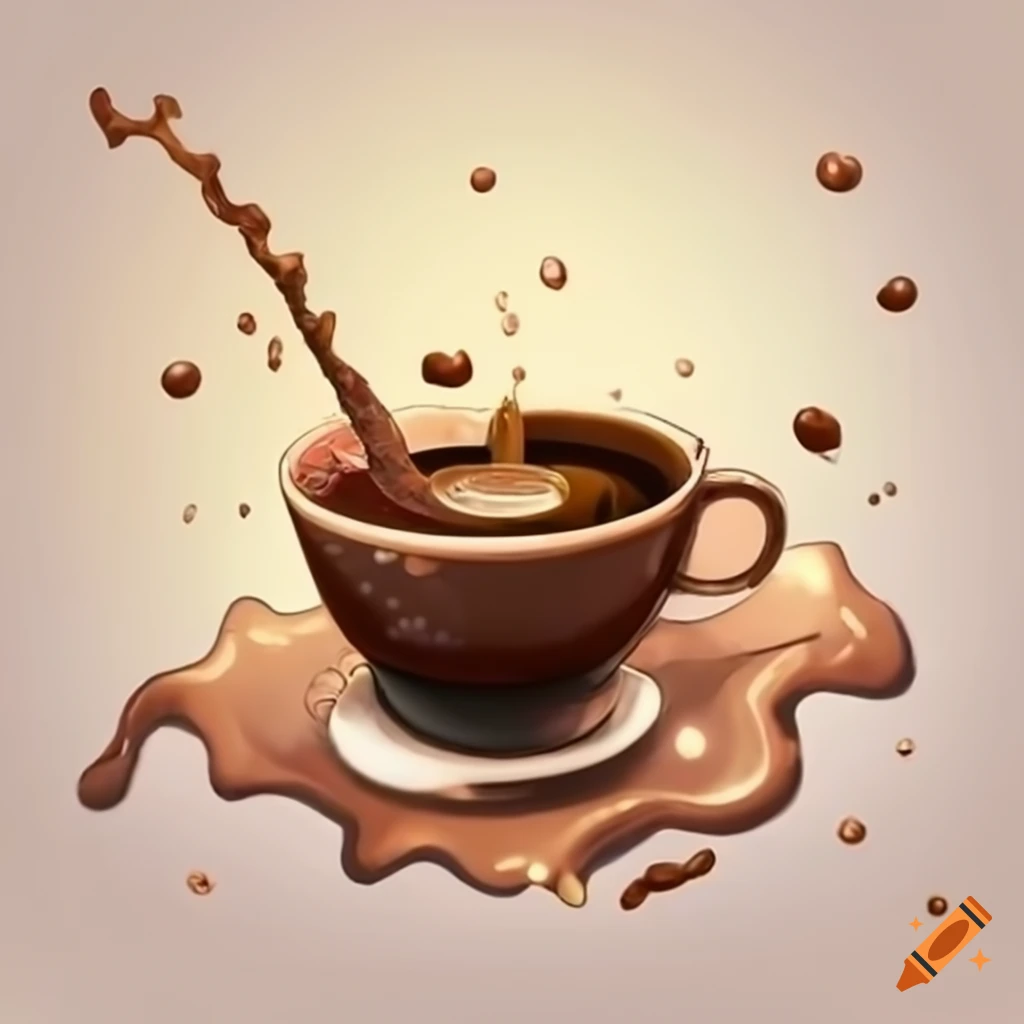 close-up of a coffee splash