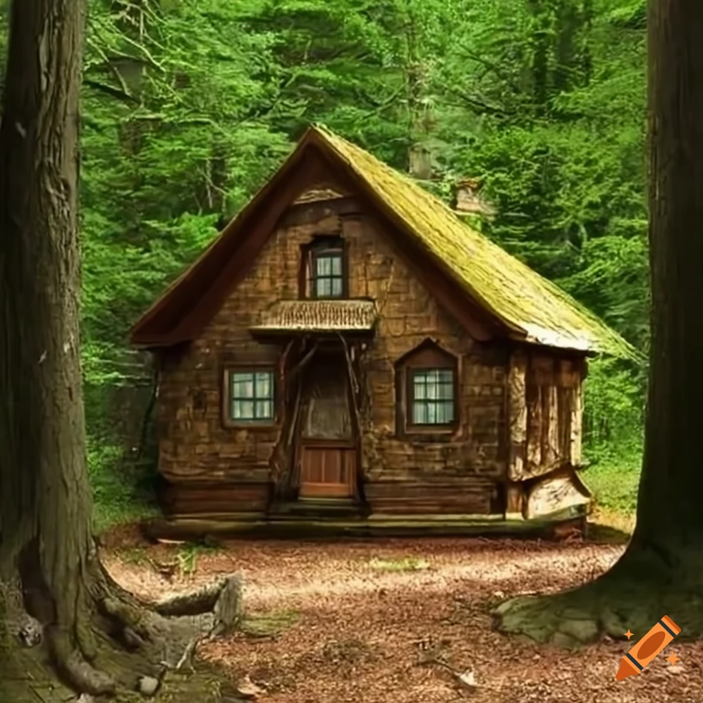 treehouse cottage in a large forest garden