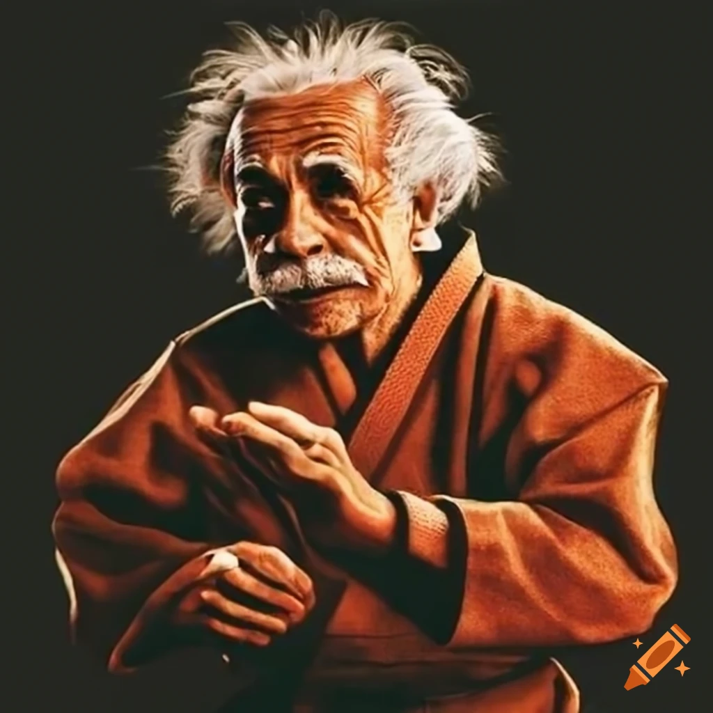 karate movie poster featuring Einstein