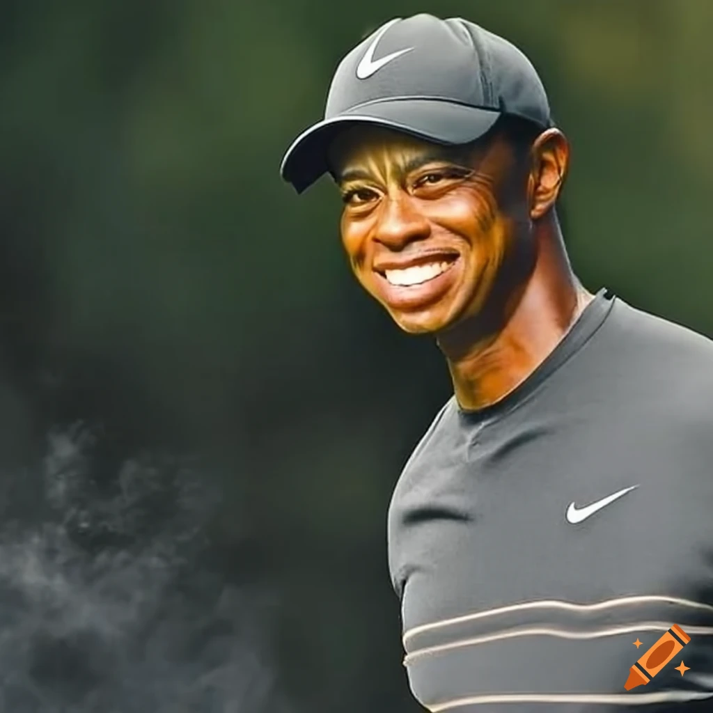 Tiger Woods grilling at a barbecue