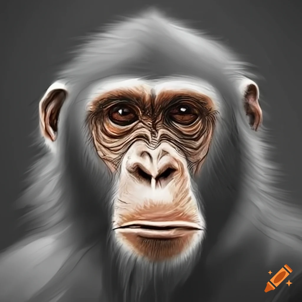 close-up of a chimpanzee