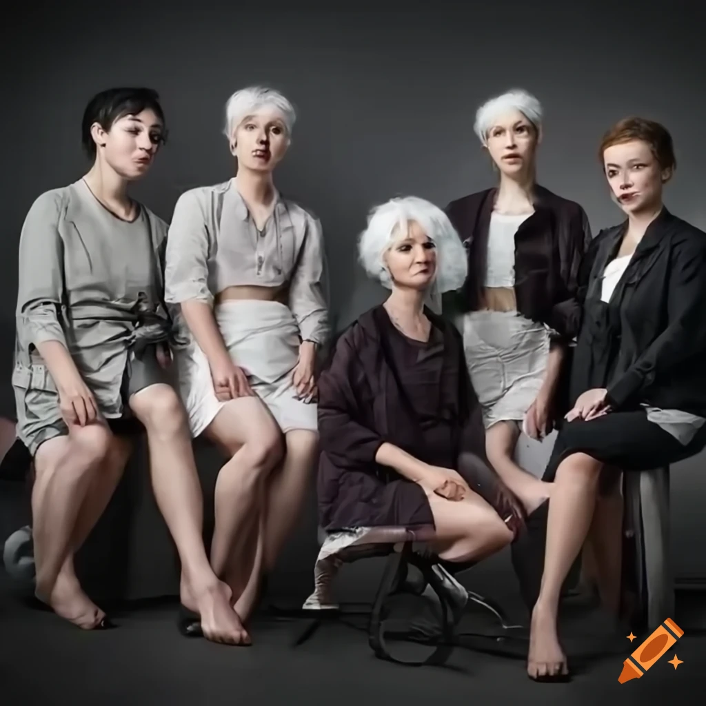 group photo of diverse individuals with different hairstyles