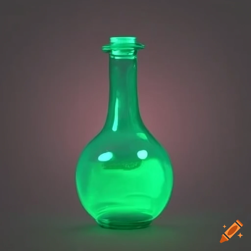 green and pink potion bottle