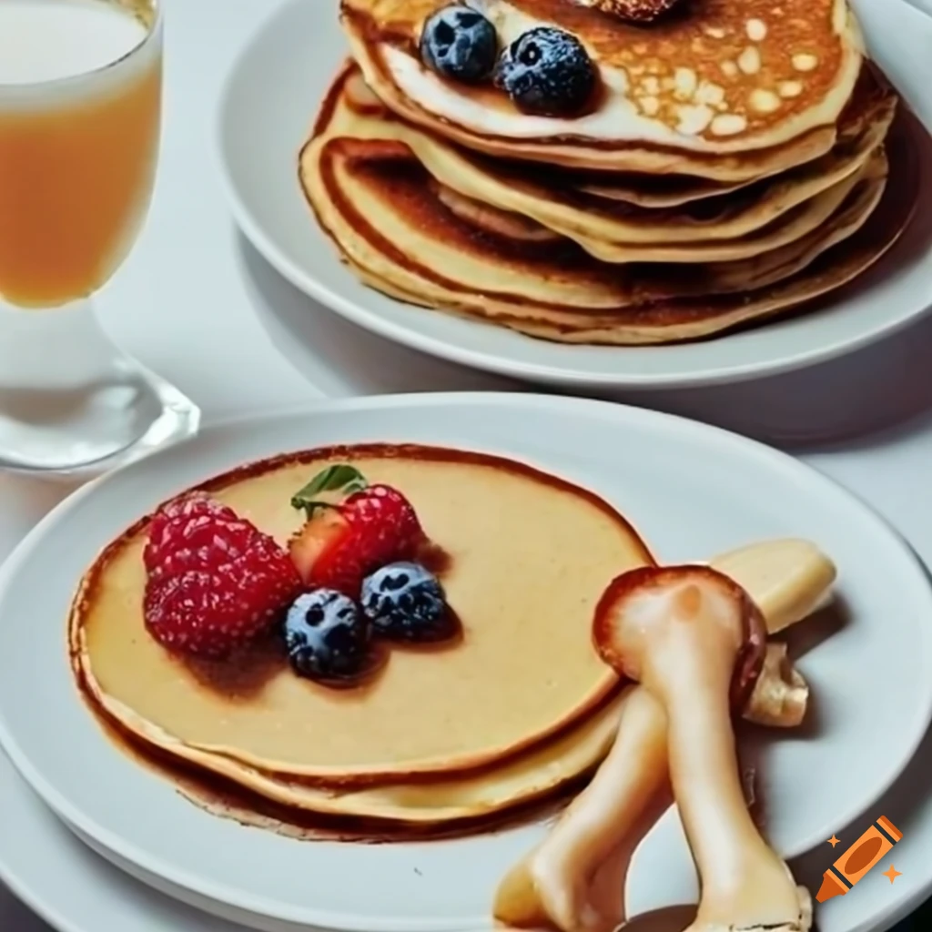 plate of delicious bone-shaped pancakes