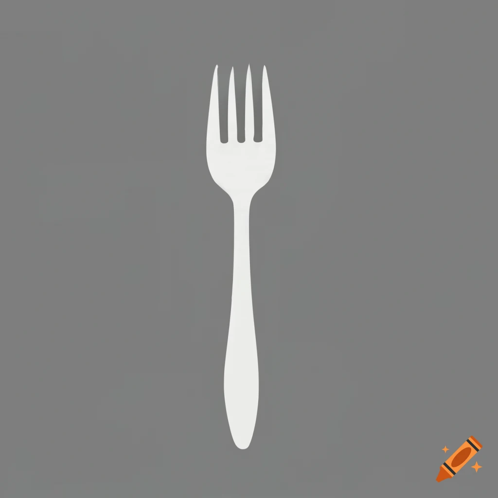 white fork illustration