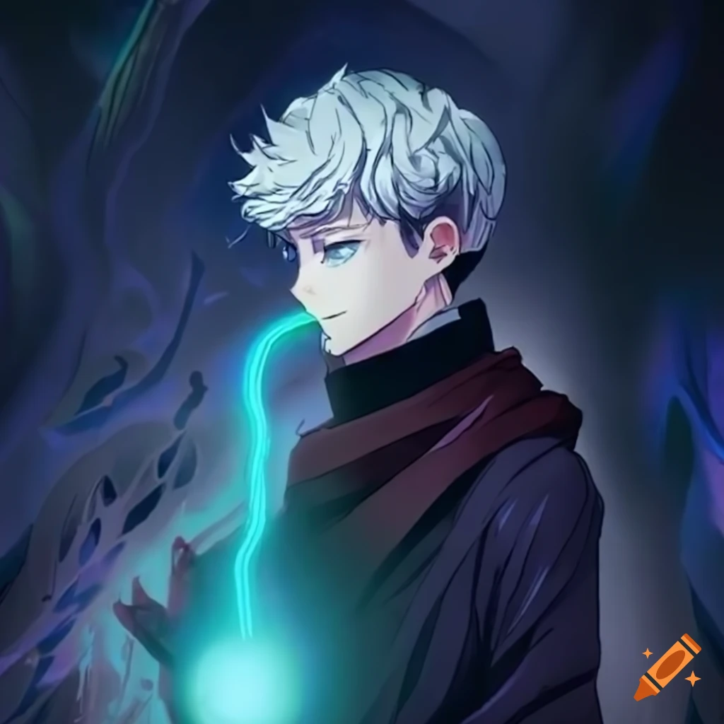 image of a young sorcerer with a mysterious aura