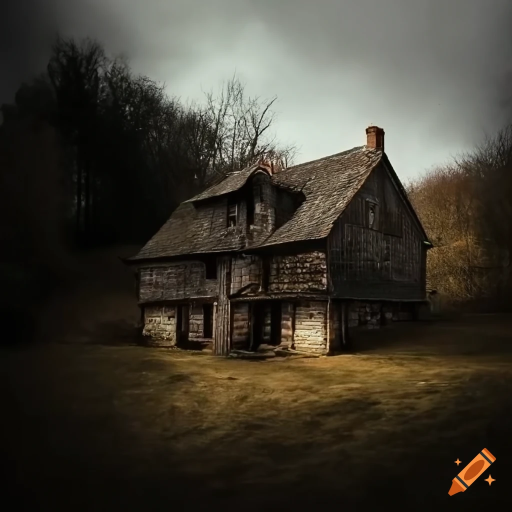 medieval farmhouse made of deepslate stone