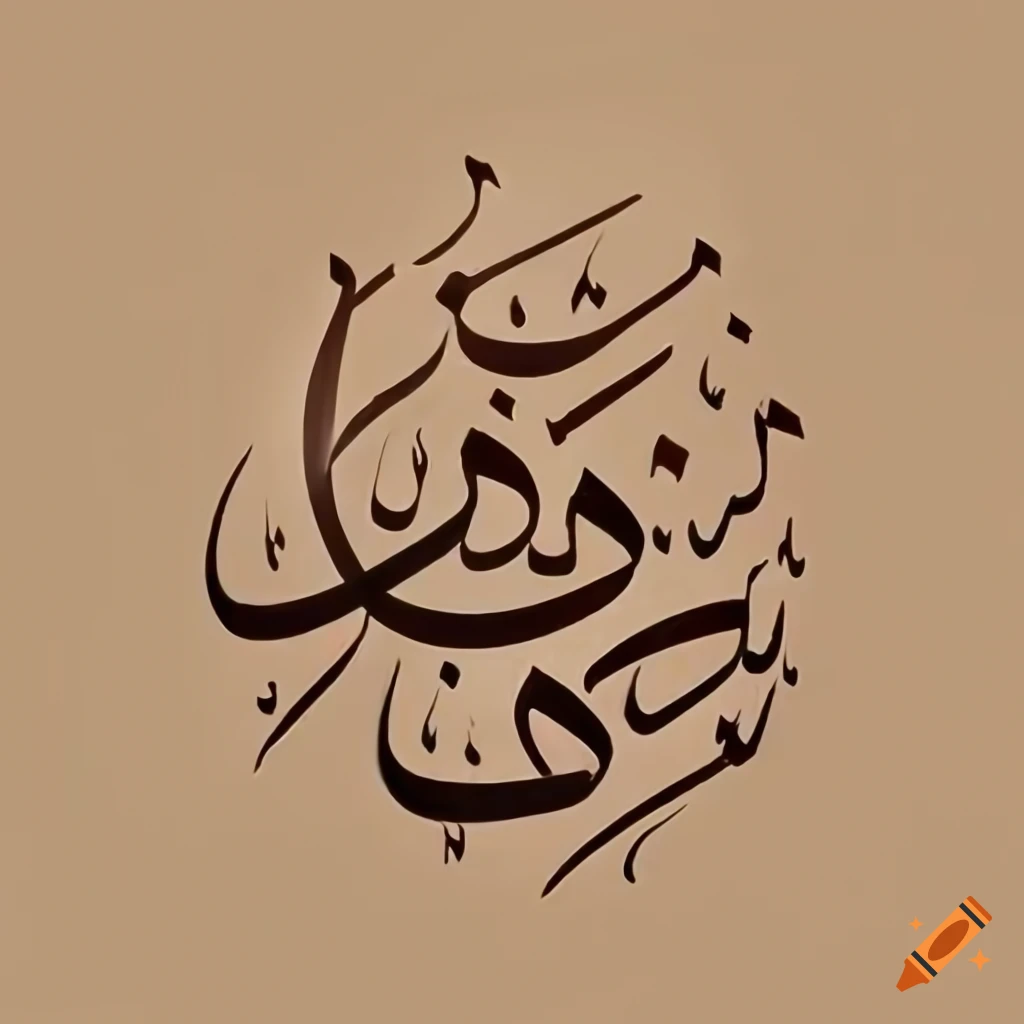 Arabic calligraphy of the word آمال