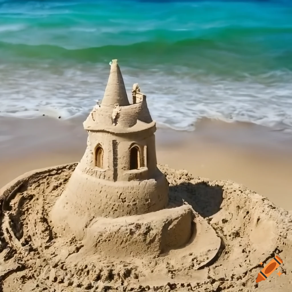 photo of a detailed sandcastle