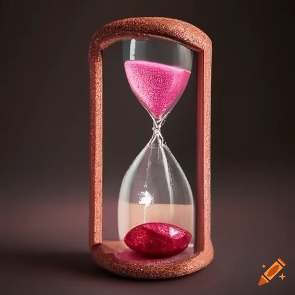 enchanted electrum hourglass filled with ruby sand