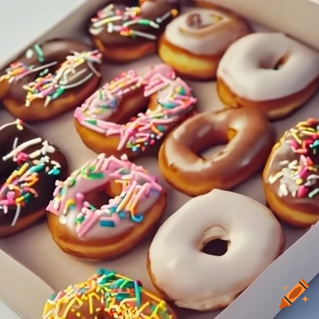 assortment of 12 delicious donuts