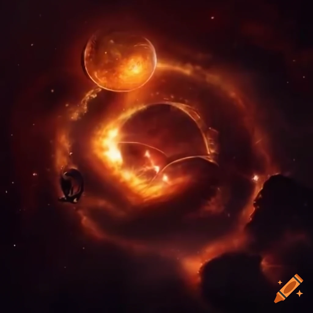 metallic starship flying through space with fire trailing behind