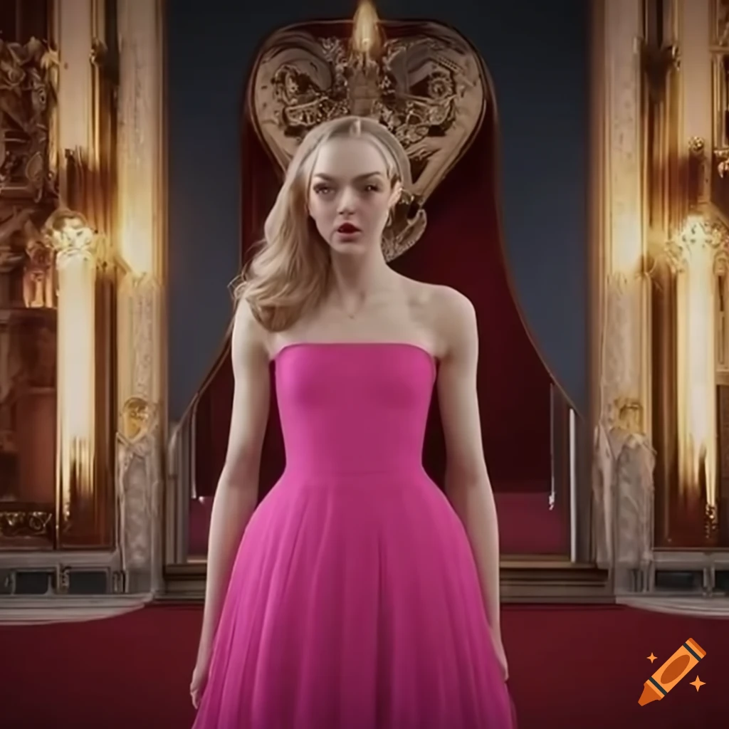 sci-fi queen with a group of people in a royal room