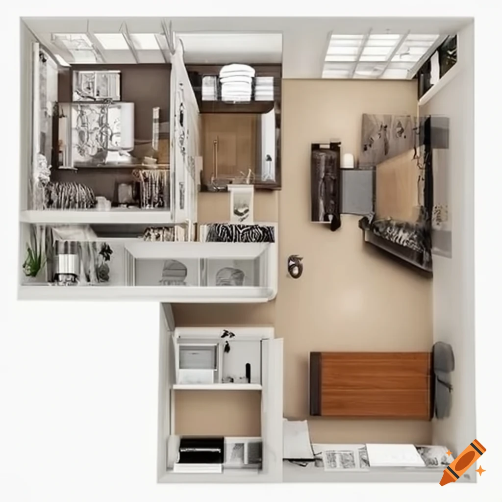 floorplan of a two bedroom apartment