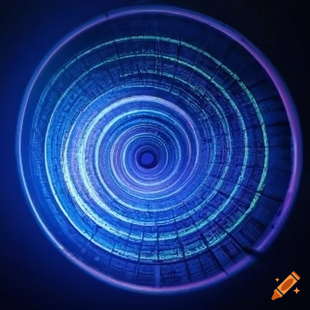 artistic representation of a clock in space-time